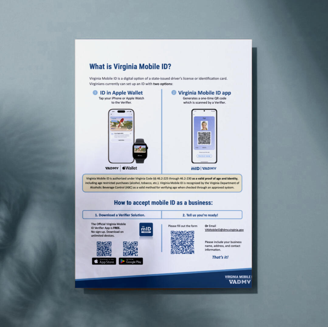 Virginia Mobile ID Business Development Sales Flyer